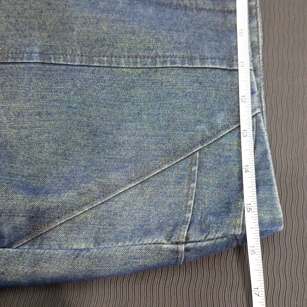 BANANA REPUBLIC Y2K Vintage Metallic Bell Bottom Flare Jeans No Front Wa… - Picture 7 of 9